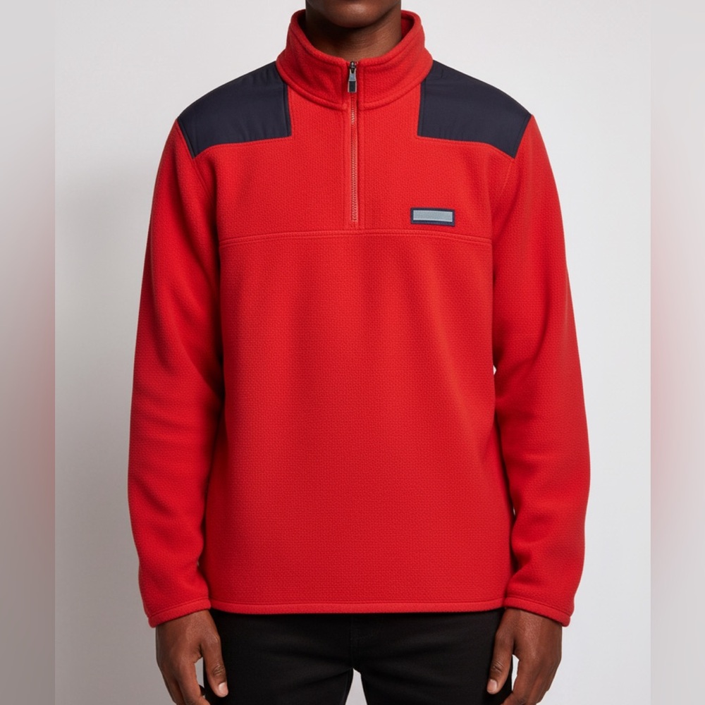 Vineyard Vines Red Fleece Pullover